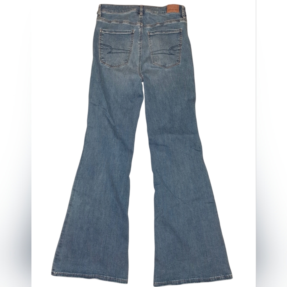 American Eagle Super High Rise Flare, Next Level Stretch Jeans - Picture 6 of 8
